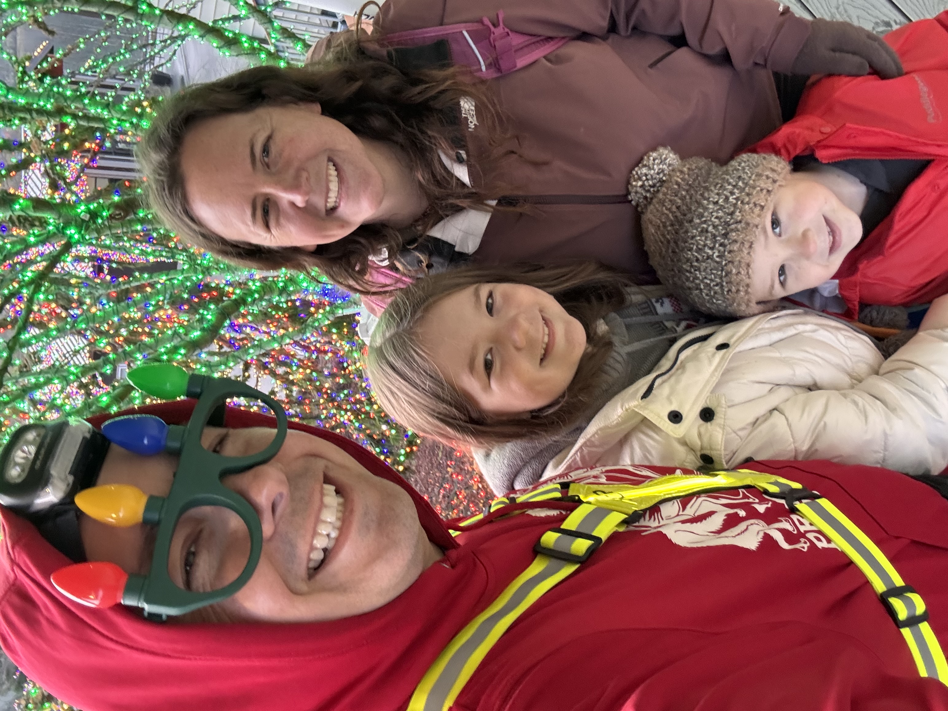 Pre-race family photo at the Glow Run